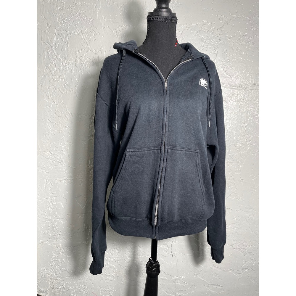Taco Bell Port & Company Black Full Zip Hoodie Size S Logo Graphic